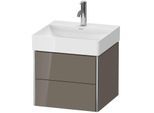 Duravit XSquare Waschtisch-Unterschrank XS416008989 48,4x39,7x46cm, 2 Schubkästen, Flannel Grey hochglanz
