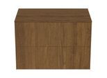 Ideal Standard Conca Waschtisch-Unterschrank T4322Y5 ohne Ausschnitt, 2 Auszüge, 80x50,5x55 cm, Walnuss dunkel Furnier