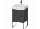 Duravit XSquare Waschtisch-Unterschrank XS443904949 48,4x73,1x46cm, 2 Auszüge, Graphit matt