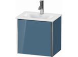 Duravit XSquare Waschtisch-Unterschrank XS4220R4747 43x39,7x30,8cm, Anschlag rechts, Stone Blue hochglanz, 1 Tür