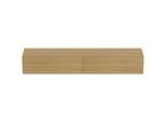 Ideal Standard Conca Waschtisch-Unterschrank T4335Y6 ohne Ausschnitt, 2 Auszüge, 240x50,5x37 cm, Eiche hell Furnier
