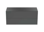 Ideal Standard Conca Waschtisch-Unterschrank T4324Y2 ohne Ausschnitt, 2 Auszüge, 120x50,5x55 cm, Anthrazit matt lackiert