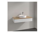 Villeroy und Boch Antao Waschtisch-Unterschrank L09051GF 100x19x50cm, Waschbeckenplattenfarbe honey oak, glossy white lacquer
