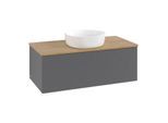Villeroy & Boch Antao Waschtischunterschrank 1000x360x500mm L31111GK mit Beleuchtung mit Struktur FK/AP: GK/1