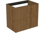 Ideal Standard Conca Waschtisch-Unterschrank T4354Y5 ohne Waschtisch-Platte, 2 Auszüge, 60x37x54 cm, Walnuss dunkel Furnier