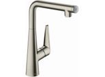 hansgrohe Talis Select S300 Küchenarmatur 72820800 Edelstahl-Optik, schwenkbarer Auslauf