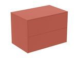 Ideal Standard Conca Waschtisch-Unterschrank T4322Y3 ohne Ausschnitt, 2 Auszüge, 80x50,5x55 cm, Sunset matt lackiert