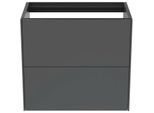 Ideal Standard Conca Waschtisch-Unterschrank T4354Y2 ohne Waschtisch-Platte, 2 Auszüge, 60x37x54 cm, Anthrazit matt lackiert