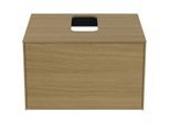 Ideal Standard Conca Waschtisch-Unterschrank T3928Y6 mit Ausschnitt, 1 Auszug, 60x50,5x37 cm, mittig, Eiche hell Furnier