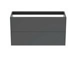 Ideal Standard Conca Waschtisch-Unterschrank T4353Y2 ohne Waschtisch-Platte, 2 Auszüge, 100x37x54 cm, Anthrazit matt lackiert