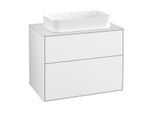 Villeroy und Boch Finion Waschtischunterschrank F63100GF 80x60,3x50,1mm, Glass White Matt, Glossy white lacquer
