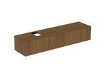 Ideal Standard Conca Waschtisch-Unterschrank T3986Y5 mit Ausschnitt, 2 Auszüge, 200x50,5x37 cm, Walnuss dunkel Furnier