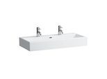 LAUFEN Living City Waschtisch 8184380001071 100 x 46 cm, geschliffen, weiß, 2 Hahnlöcher