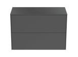 Ideal Standard Conca Waschtisch-Unterschrank T4328Y2 ohne Ausschnitt, 2 Auszüge, 80x37x55 cm, Anthrazit matt lackiert