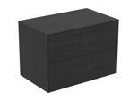 Ideal Standard Conca Waschtisch-Unterschrank T4322Y4 ohne Ausschnitt, 2 Auszüge, 80x50,5x55 cm, Eiche geflammt Furnier