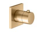 KEUCO IXMO Fertigmontageset 59553250002 Unterputz-Thermostat-Armatur, eckig, messing gebürstet