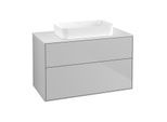 Villeroy und Boch Finion Waschtischunterschrank G64100GJ 100x60,3x50,1mm, Wandbeleuchtung, Glass White Matt, Light grey matt