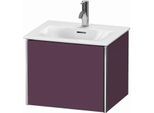 Duravit XSquare Waschtisch-Unterschrank XS422109494 51x39,7x41,8cm, 1 Auszug, Aubergine seidenmatt