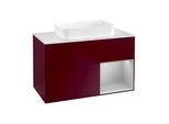 Villeroy und Boch Finion Waschtischunterschrank G661GJHB 100x60,3x50,1cm, Regal rechts Light grey matt, Peony Matt