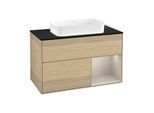 Villeroy und Boch Finion Waschtischunterschrank G662HHPC 100x60,3x50,1cm, Regal rechts Sand Matt, Oak Veneer