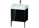 Duravit XViu Waschtisch-Unterschrank XV44580B240 58,4x38,4x49,3cm, 2 Auszüge, schwarz matt, schwarz hochglanz