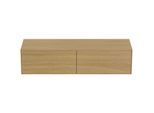 Ideal Standard Conca Waschtisch-Unterschrank T4315Y6 ohne Ausschnitt, 2 Auszüge, 160x50,5x37 cm, Eiche hell Furnier