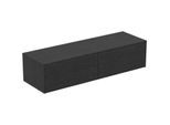 Ideal Standard Conca Waschtisch-Unterschrank T4315Y4 ohne Ausschnitt, 2 Auszüge, 160x50,5x37 cm, Eiche geflammt Furnier