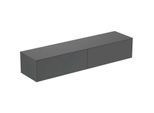 Ideal Standard Conca Waschtisch-Unterschrank T4316Y2 ohne Ausschnitt, 2 Auszüge, 200x50,5x37 cm, Anthrazit matt lackiert