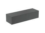 Ideal Standard Conca Waschtisch-Unterschrank T4315Y2 ohne Ausschnitt, 2 Auszüge, 160x50,5x37 cm, Anthrazit matt lackiert