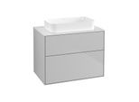 Villeroy und Boch Finion Waschtischunterschrank G63100GJ 80x60,3x50,1mm, Wandbeleuchtung, Glass White Matt, Light grey matt