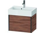 Duravit XViu Waschtisch-Unterschrank XV42160B279 58,4x38,4x39,7cm, 1 Auszug, schwarz matt, nussbaum natur