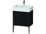 Duravit XViu Waschtisch-Unterschrank XV44580B216 58,4x38,4x49,3cm, 2 Auszüge, schwarz matt, Eiche schwarz