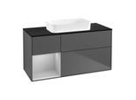 Villeroy und Boch Finion Waschtischunterschrank G702GJGK 120x60,3x50,1cm, Regal rechts Light grey matt, Anthracite matt