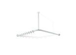 Hewi 801 Vorhangstange 801.34.13074 winklig, 800 x 800 mm, 16 Vorhangringe, apfelgrün
