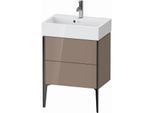 Duravit XViu Waschtisch-Unterschrank XV44580B286 58,4x38,4x49,3cm, 2 Auszüge, schwarz matt, cappucino hochglanz