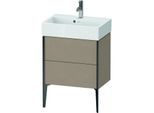 Duravit XViu Waschtisch-Unterschrank XV44580B275 58,4x38,4x49,3cm, 2 Auszüge, schwarz matt, leinen