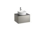 LAUFEN Sonar Schubladenelement/Sideboard H4054050341421 57,5x34x45,5cm, Ausschnitt Mitte, mit Hahnloch, Titan/Nero Marquina