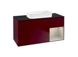 Villeroy und Boch Finion Waschtischunterschrank G712HHHB 120x60,3x50,1cm, Regal rechts Sand Matt, Peony Matt
