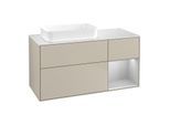 Villeroy und Boch Finion Waschtischunterschrank G691GJHH 120x60,3x50,1cm, Regal rechts Light grey matt, Sand Matt Lacquer