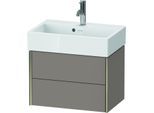 Duravit XViu Waschtisch-Unterschrank XV43160B143 58,4x38,4x39,7cm, 2 Schubkästen, champagner matt, basalt matt
