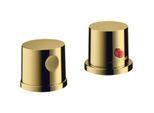 hansgrohe Axor Uno Fertigmontageset 38480990 2-Loch-Wannenrandarmatur, mit Thermostat, polished gold optic