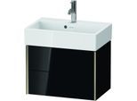Duravit XViu Waschtisch-Unterschrank XV43160B140 58,4x38,4x39,7cm, 2 Schubkästen, champagner matt, schwarz hochglanz