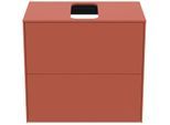 Ideal Standard Conca Waschtisch-Unterschrank T3946Y3 mit Ausschnitt, 2 Auszüge, 60x37x55 cm, mittig, Sunset matt lackiert