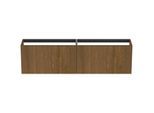 Ideal Standard Conca Waschtisch-Unterschrank T3999Y5 ohne Waschtischplatte, 2 Auszüge, 200 x 37 x 54 cm, Walnuss dunkel Furnier