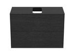 Ideal Standard Conca Waschtisch-Unterschrank T3947Y4 mit Ausschnitt, 2 Auszüge, 80x37x55 cm, mittig, Eiche geflammt Furnier