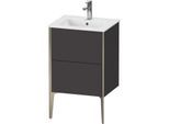 Duravit XViu Waschtisch-Unterschrank XV44590B180 51x42x59,4cm, 2 Auszüge, stehend, champagner matt, graphit supermatt