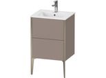 Duravit XViu Waschtisch-Unterschrank XV44590B143 51x42x59,4cm, 2 Auszüge, stehend, champagner matt, basalt matt