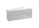 Villeroy und Boch Finion Waschtischunterschrank F73100GJ 160x60,3x50,1cm, Glass White Matt, Light grey matt