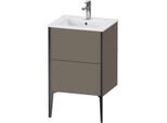 Duravit XViu Waschtisch-Unterschrank XV44590B290 51x42x59,4cm, 2 Auszüge, stehend, schwarz matt, flannel grey seidenmatt