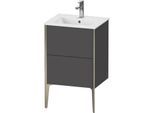 Duravit XViu Waschtisch-Unterschrank XV44590B149 51x42x59,4cm, 2 Auszüge, stehend, champagner matt, graphit matt